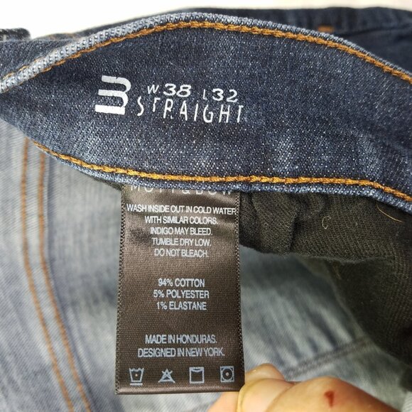 Mott & Bow Jeans Men's 38x32 Blue Slim Straight Leg Woos-Ston Stretch Denim - Picture 12 of 16